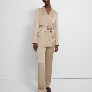 Tan Satin Women’s Suit by Theory